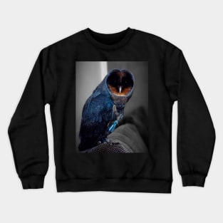 Rare unique black and blue owl Crewneck Sweatshirt